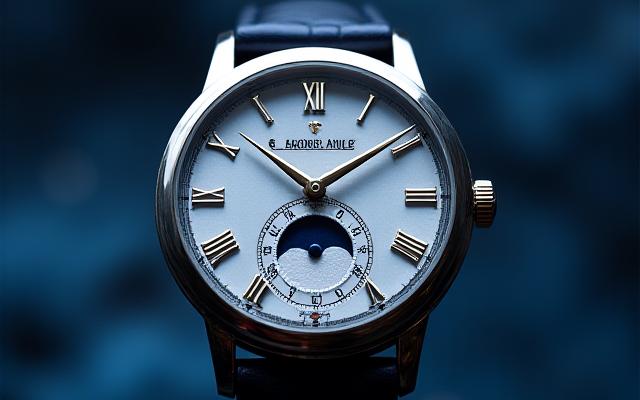 天上の調和 自動巻き時計の文字盤、ムーンフェイズと星空の背景